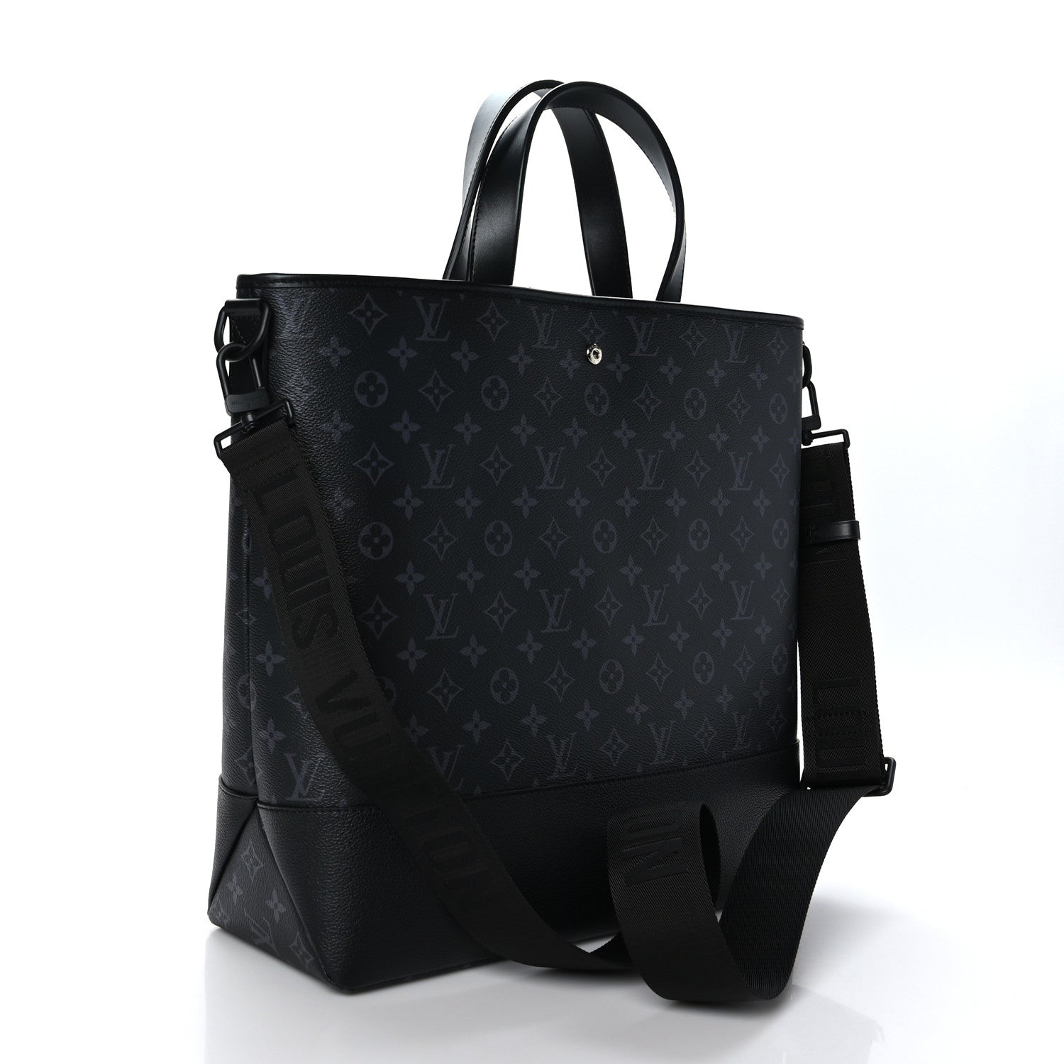Louis Vuitton LOUIS VUITTON Monogram Eclipse Saumur Tote Black 3 of 8
