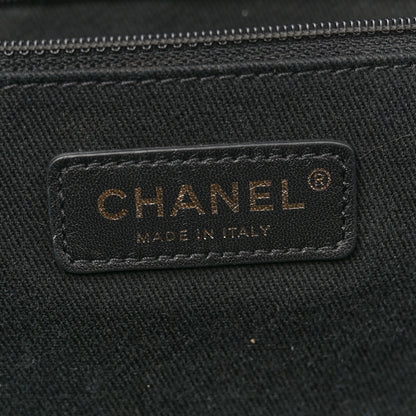 Chanel Mixed Fibers Calfskin Small Deauville Tote Black 6 of 12