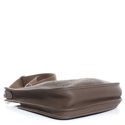Hermes Taurillon Clemence Evelyne III PM Etoupe 4 of 16