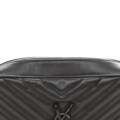 Saint Laurent Calfskin Matelasse Monogram Lou Camera Bag Sea Pebble 11 of 14