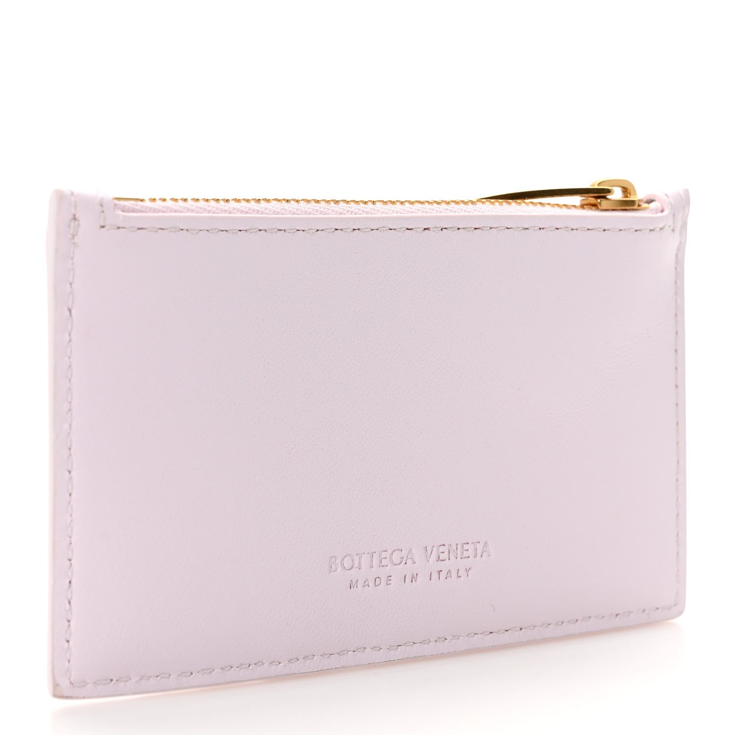 Bottega Veneta Calfskin Intrecciato Zip Card Holder Rosa 3 of 7