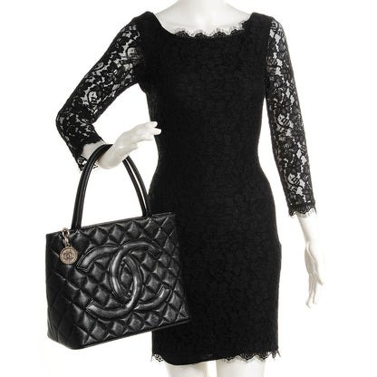 Chanel Caviar Quilted Medallion Tote Black 2 of 8