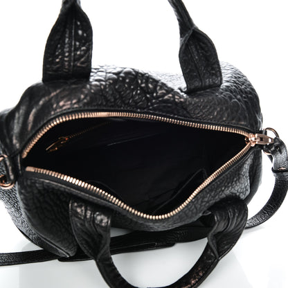 Alexander Wang Pebbled Lambskin Rocco Black Rose Gold Hardware 5 of 6