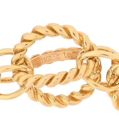 Tiffany 18K Yellow Gold Rope Circle Necklace 5 of 6