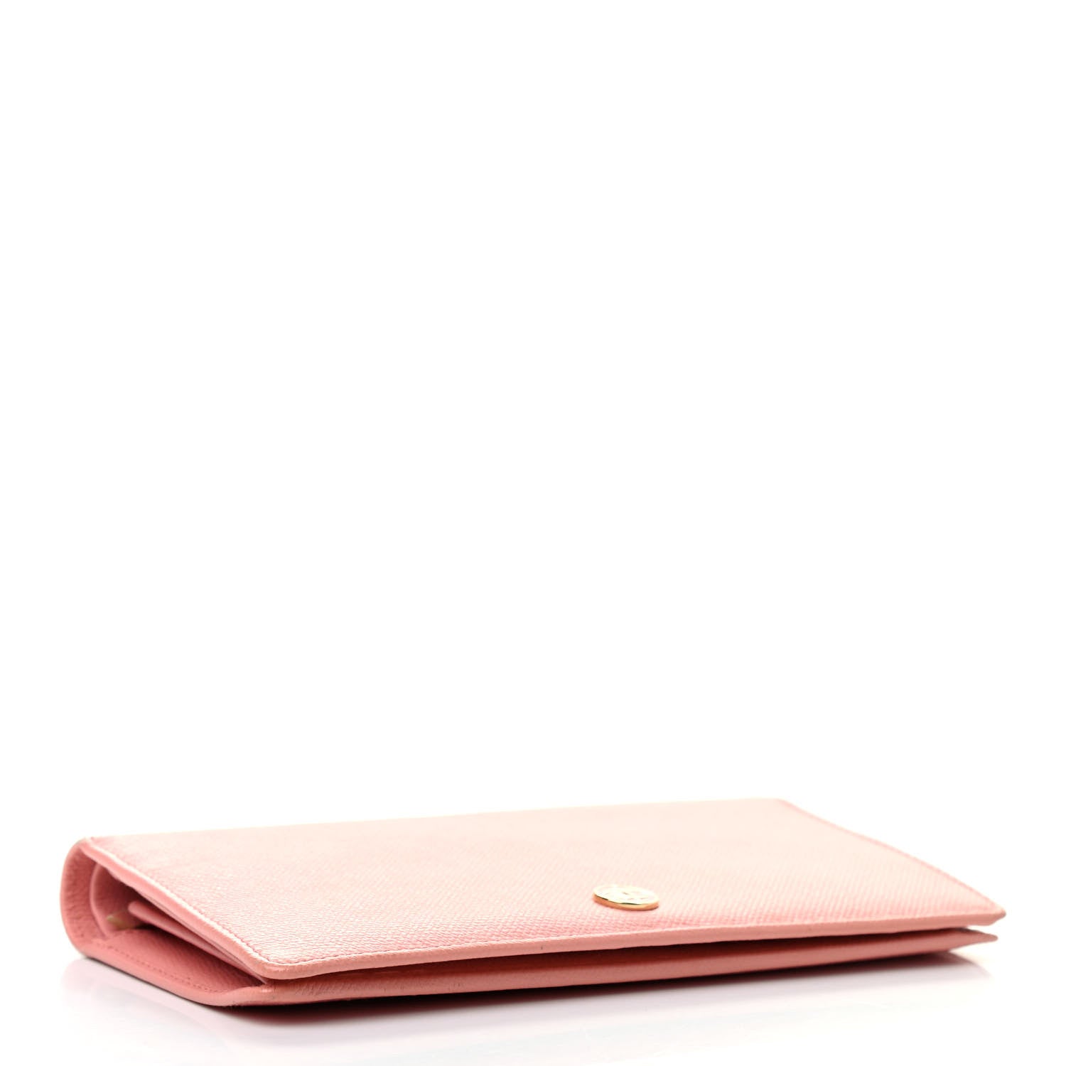 Chanel Grained Calfskin CC Button Yen Wallet Pink 3 of 9