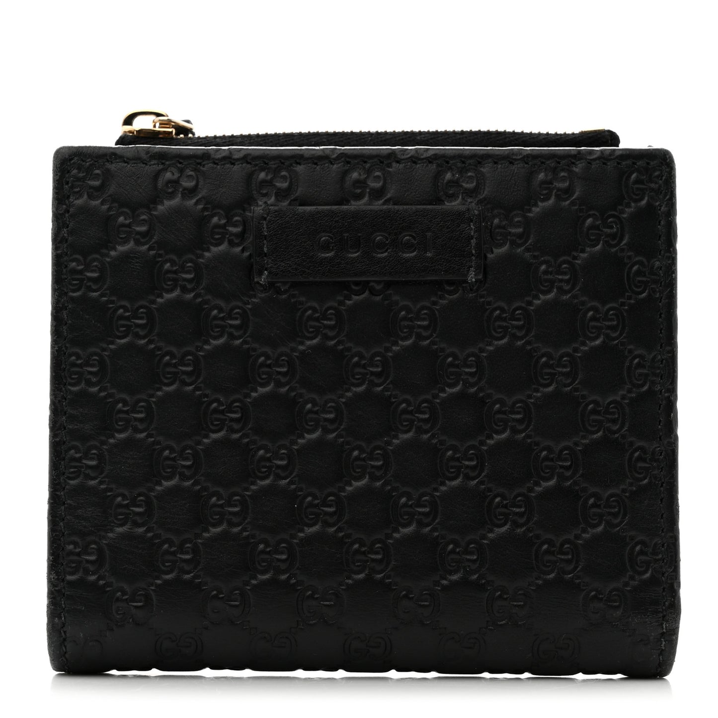 Microguccissima Snap Bi-Fold Wallet Black