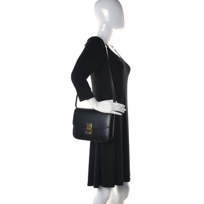 Celine Box Calfskin Medium Classic Box Flap Bag Black 2 of 14