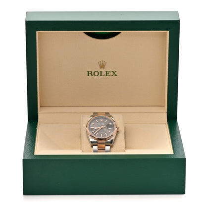 Rolex Stainless Steel 18K Everose Gold 36mm Oyster Perpetual Datejust Watch Slate 126231 5 of 5