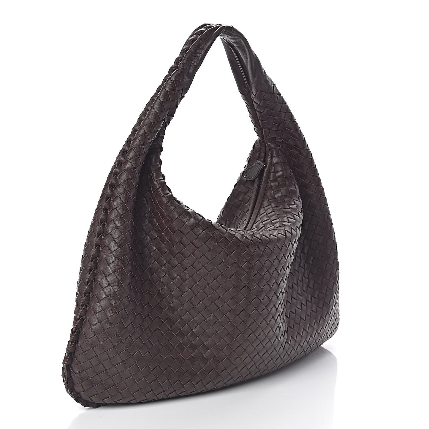 Nappa Intrecciato Large Veneta Hobo Ash Scuro