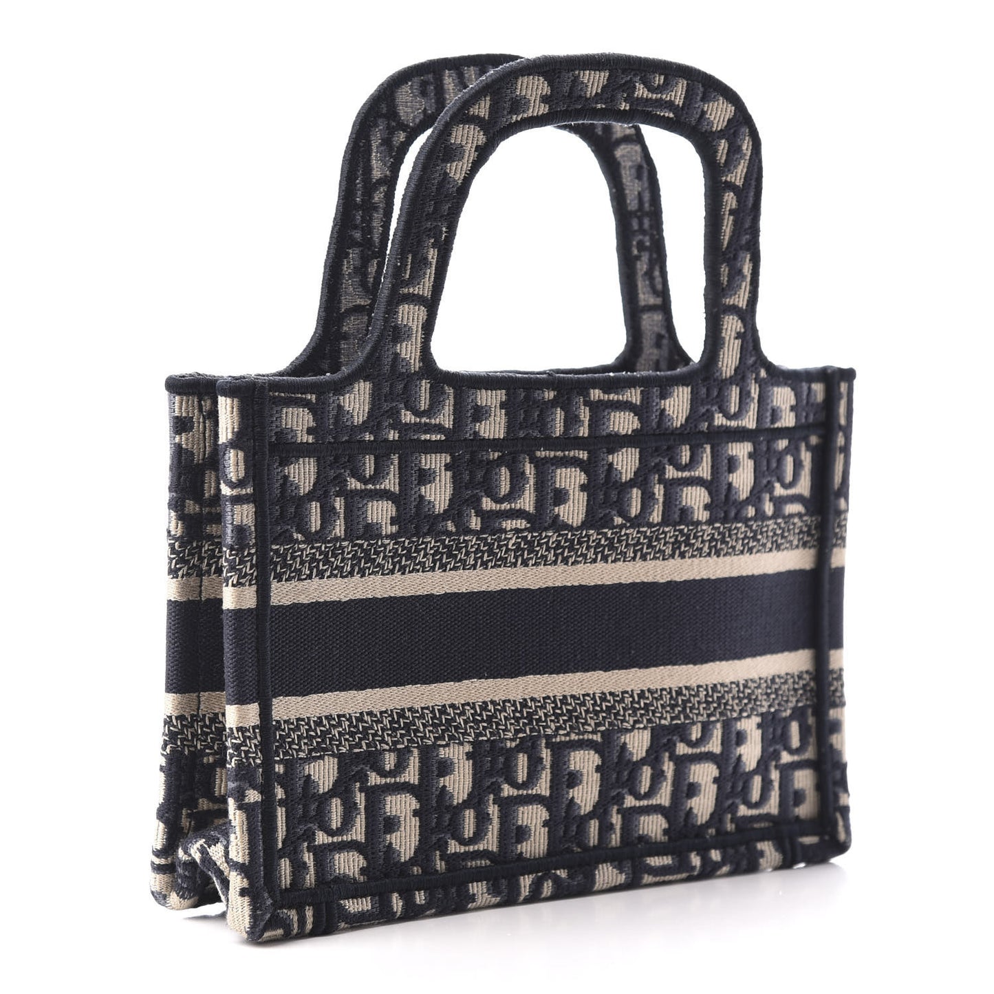 Oblique Mini Book Tote Blue Multicolor