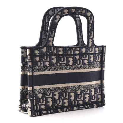 Christian Dior Oblique Mini Book Tote Blue Multicolor 3 of 9