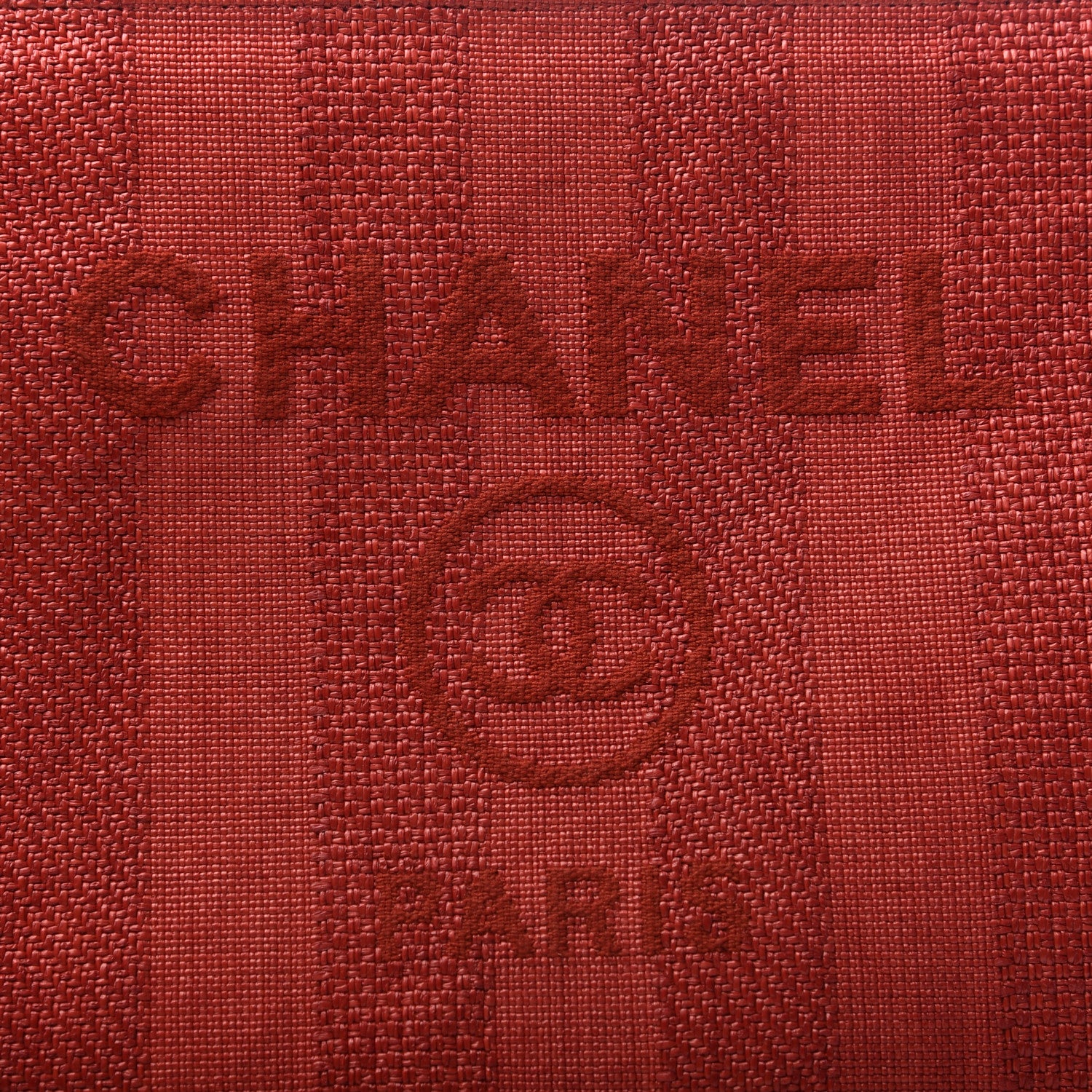 Chanel Mixed Fibers Striped Deauville Cosmetic Pouch Red 8 of 8