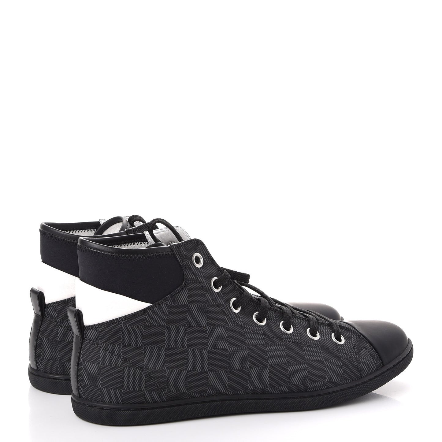 Nylon Damier Graphite Baseball High Top Sneaker Boots 9