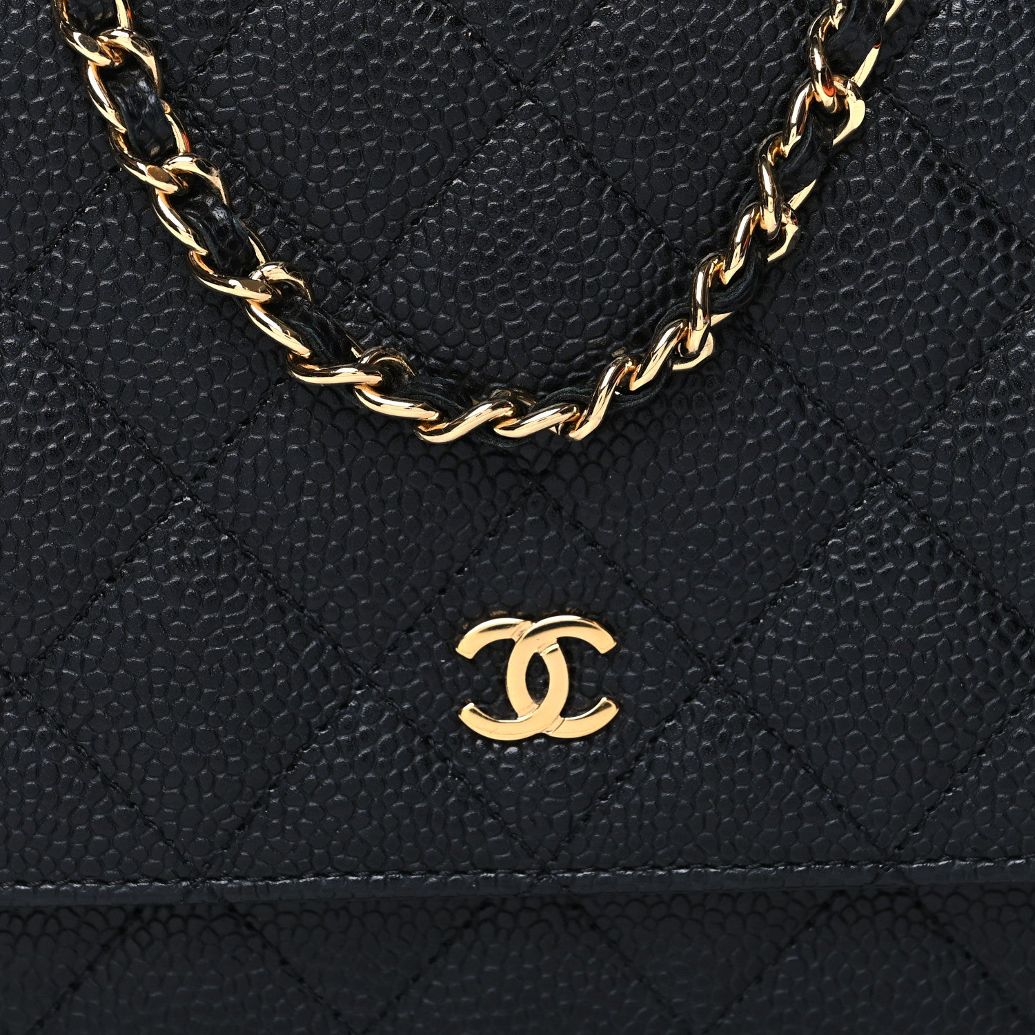 Chanel Caviar Quilted Wallet on Chain WOC Black 9 of 12