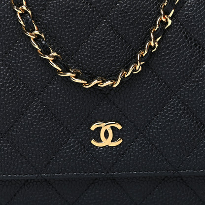 Chanel Caviar Quilted Wallet on Chain WOC Black 9 of 12