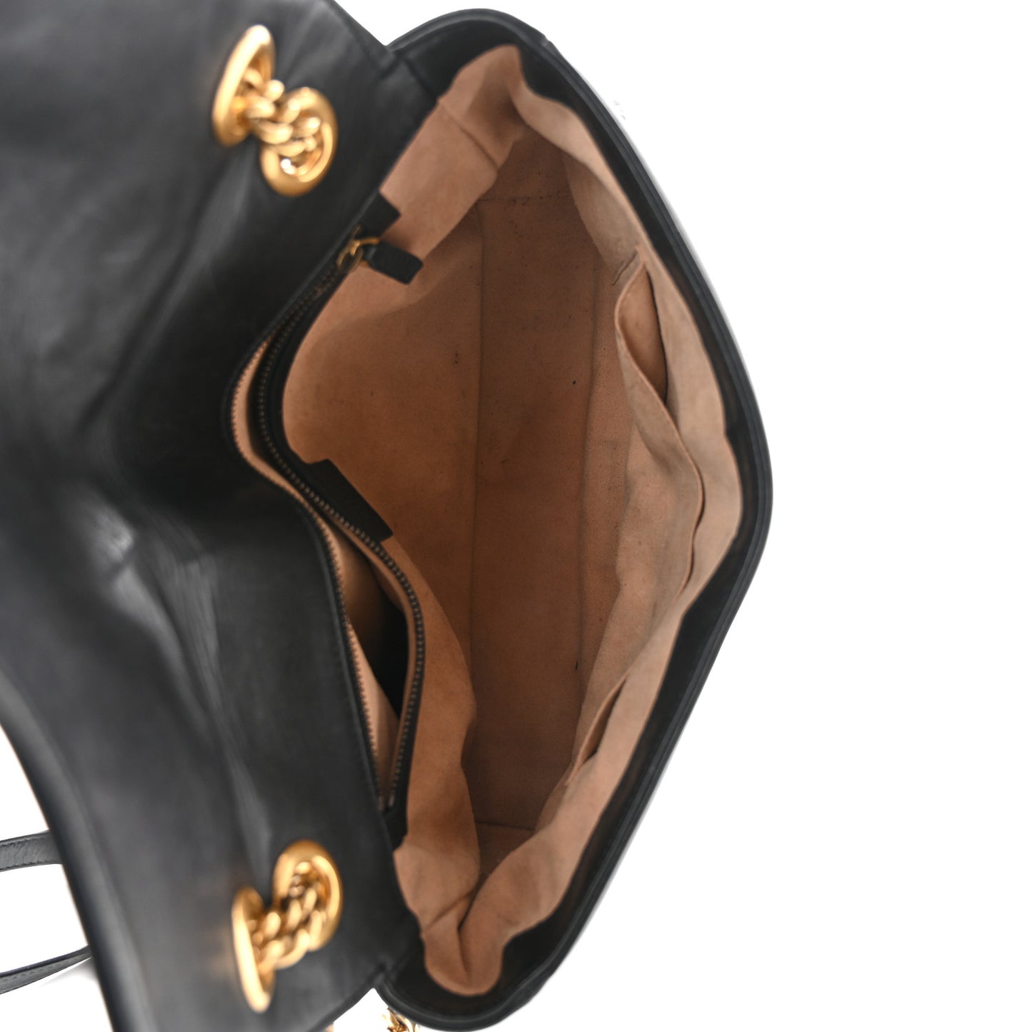 Calfskin Matelasse Medium GG Marmont Shoulder Bag Black