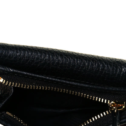 Gucci Pebbled Calfskin GG Marmont Card Case Black 12 of 16