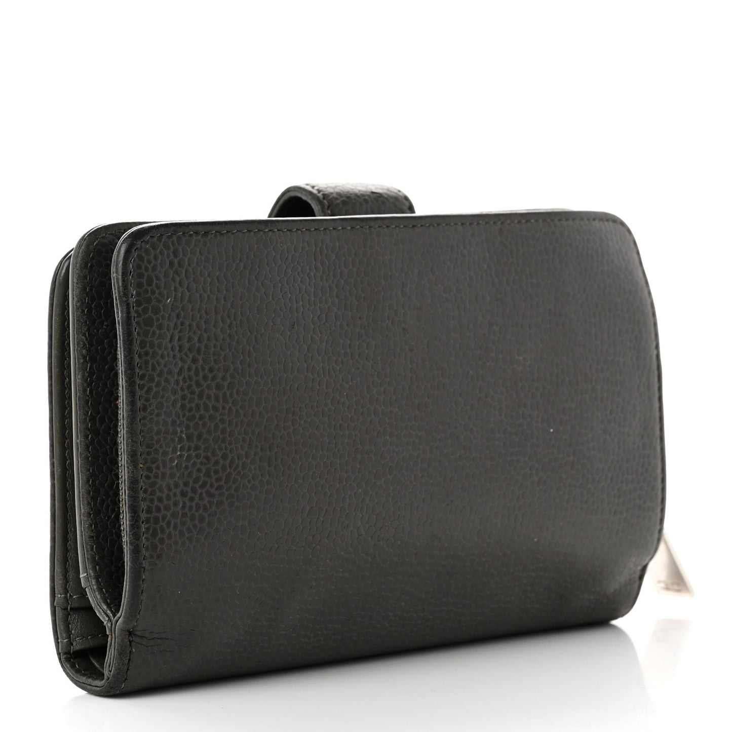 Caviar Timeless CC Zipped Pocket Wallet Grey