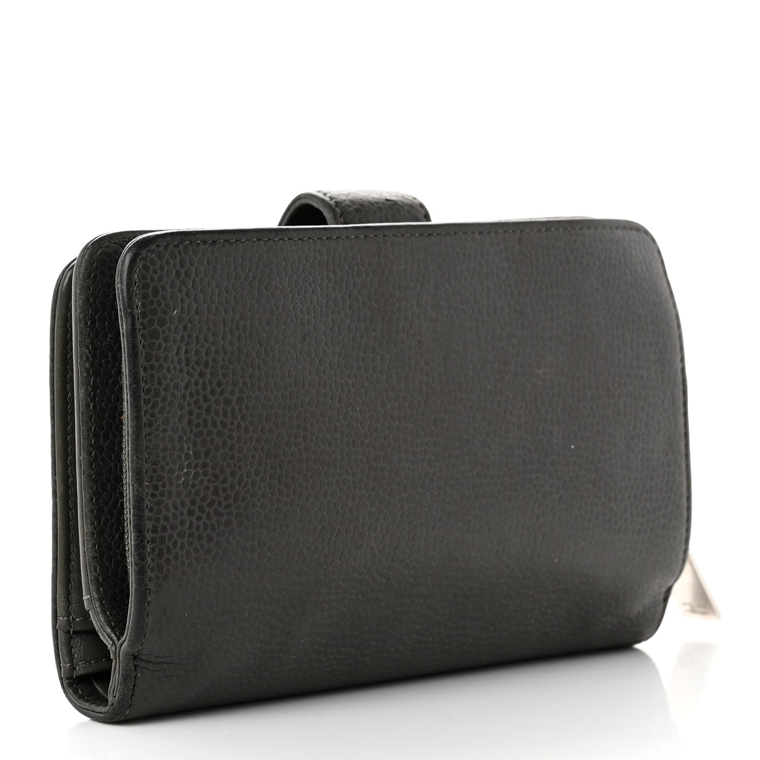 Chanel Caviar Timeless CC Zipped Pocket Wallet Grey 3 of 11