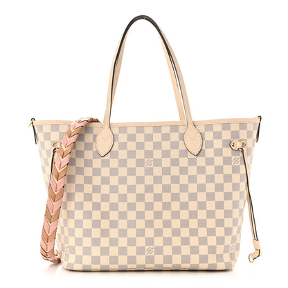 Louis Vuitton Damier Azur Braided Neverfull MM Pink 3 of 11