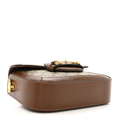 Gucci GG Supreme Monogram Web Mini Horsebit 1955 Shoulder Bag Beige Brown Sugar 4 of 10