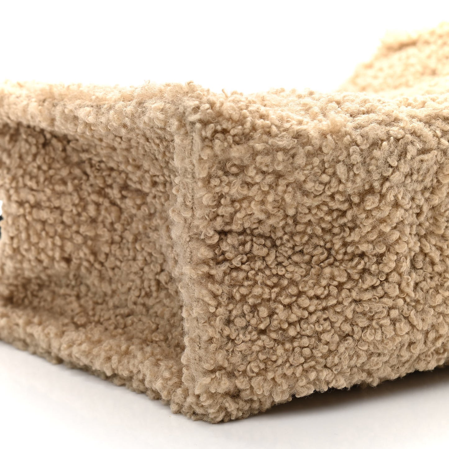 Polyester Cotton Medium The Teddy Traveler Tote Bag Beige