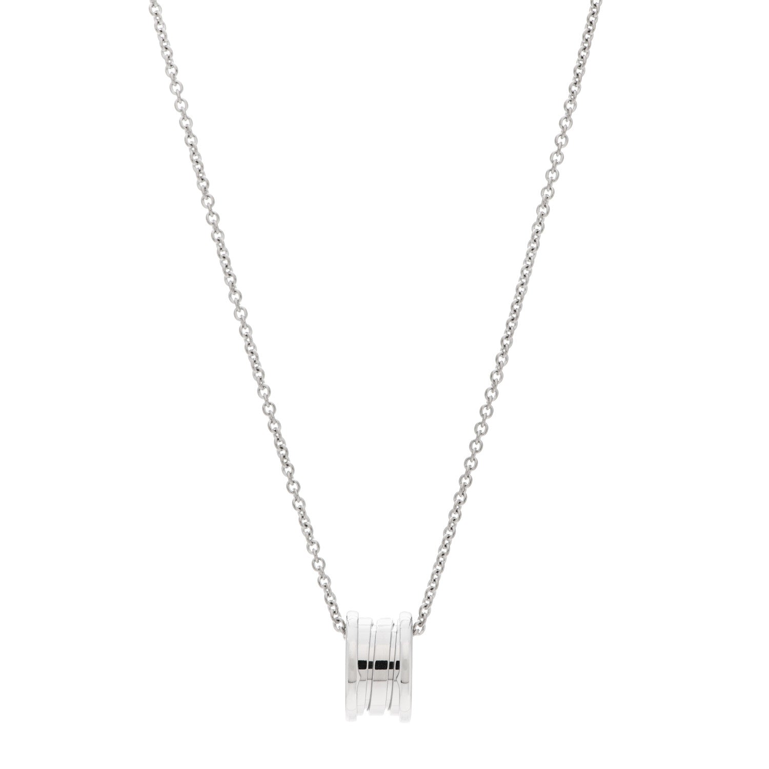 Bulgari 18K White Gold B.Zero1 Pendant Necklace 1 of 7