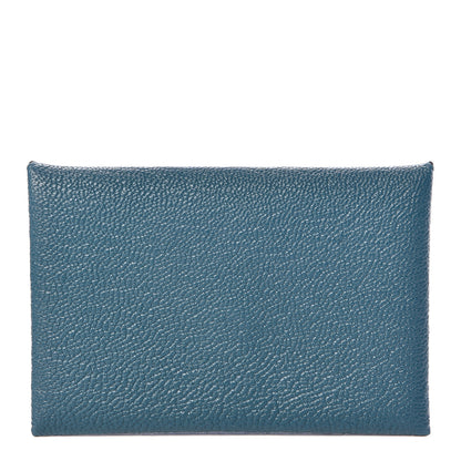 Hermes Chevre Mysore Calvi Card Case Vert Bosphore 1 of 8