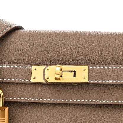 Hermes Togo Kelly Retourne 25 Etoupe 8 of 10