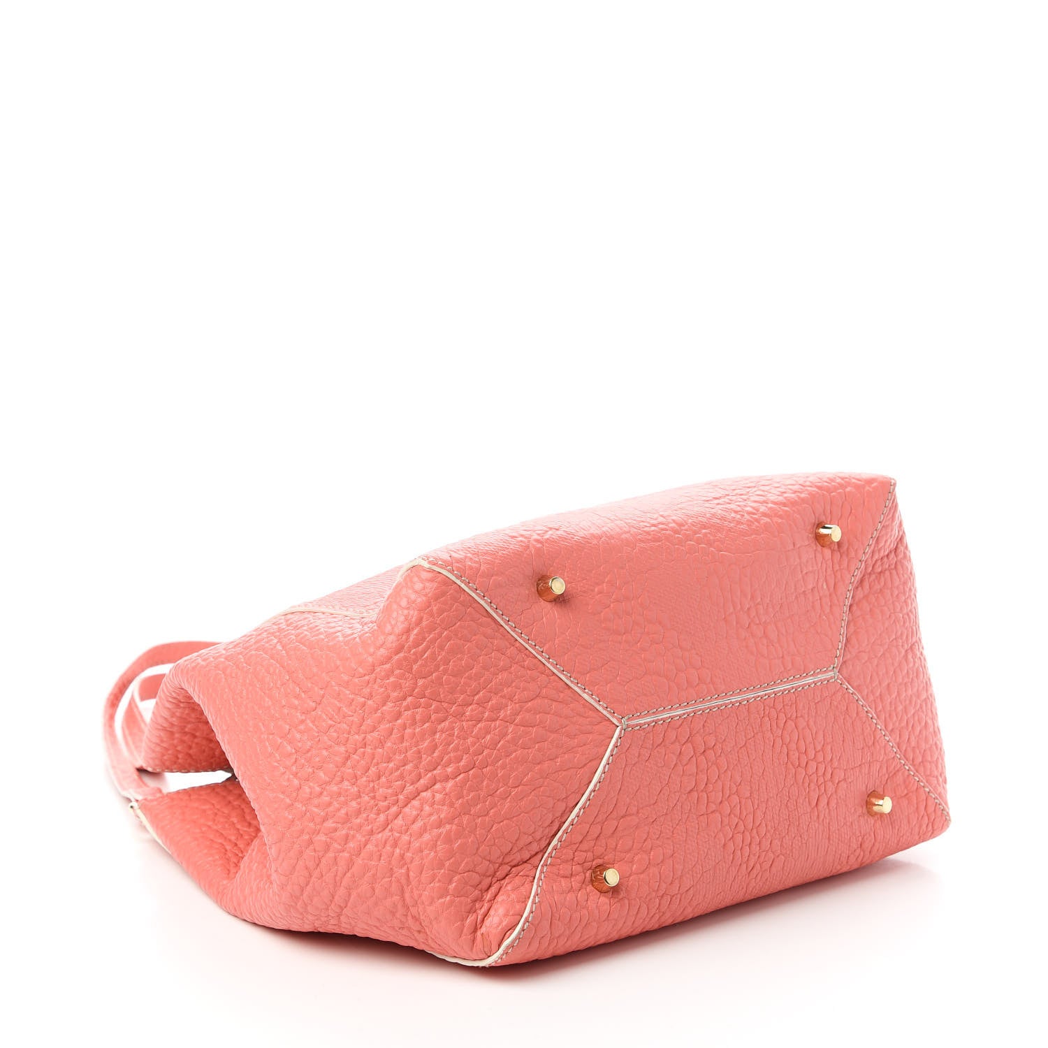 Burberry Signature Grain Calfskin Check Embossed Small Canterbury Tote Rose Pink 4 of 10