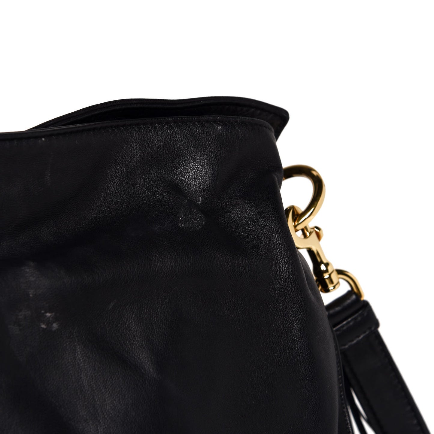 Calfskin Flamenco Shoulder Bag Black