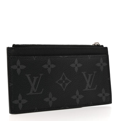 Louis Vuitton LOUIS VUITTON Reverse Monogram Eclipse Taiga Coin Card Holder 3 of 6