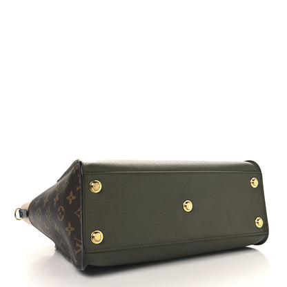 Louis Vuitton Calfskin Monogram On My Side MM Laurier Green Toffee Latte Beige 4 of 12