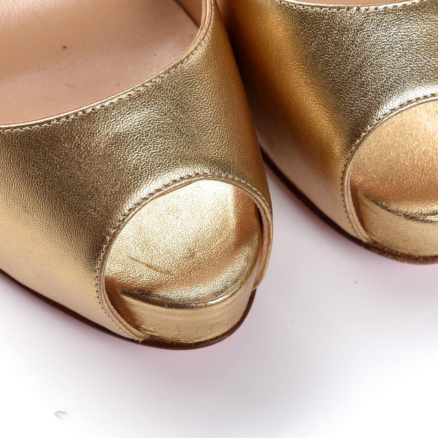 Christian Louboutin Metallic Nappa Very Prive 120 Pumps 35.5 Light Gold 11 of 13