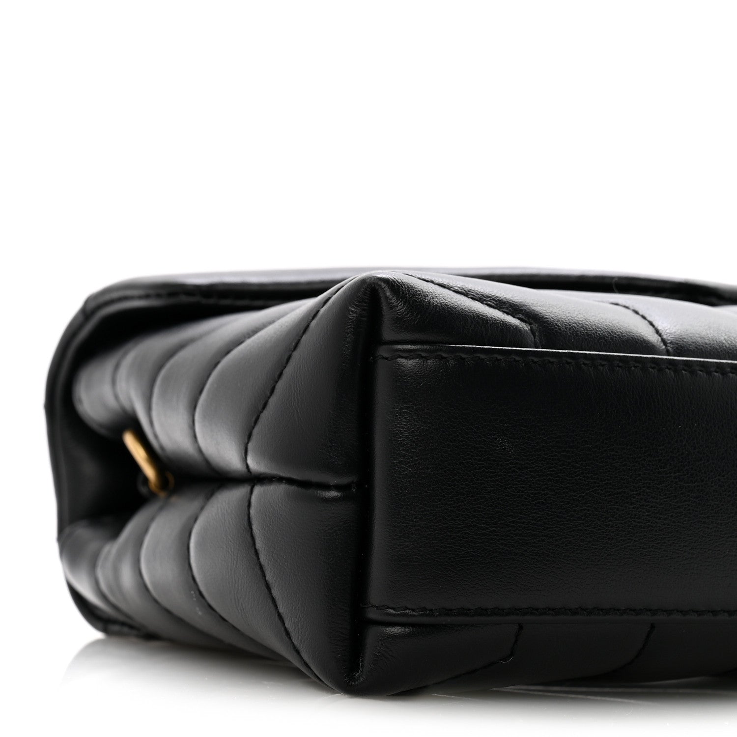 Saint Laurent Calfskin Y Quilted Monogram Toy Loulou Crossbody Bag Black 9 of 11