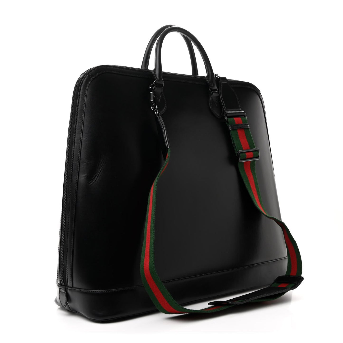 Boarded Plutone Calfskin Large Horsebit 1955 Duffle Bag Black