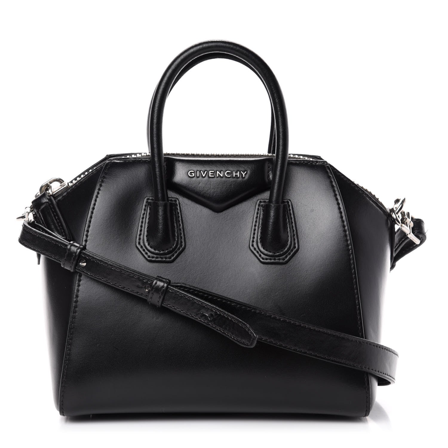 Givenchy Shiny Lord Calfskin Mini Antigona Black 1 of 11