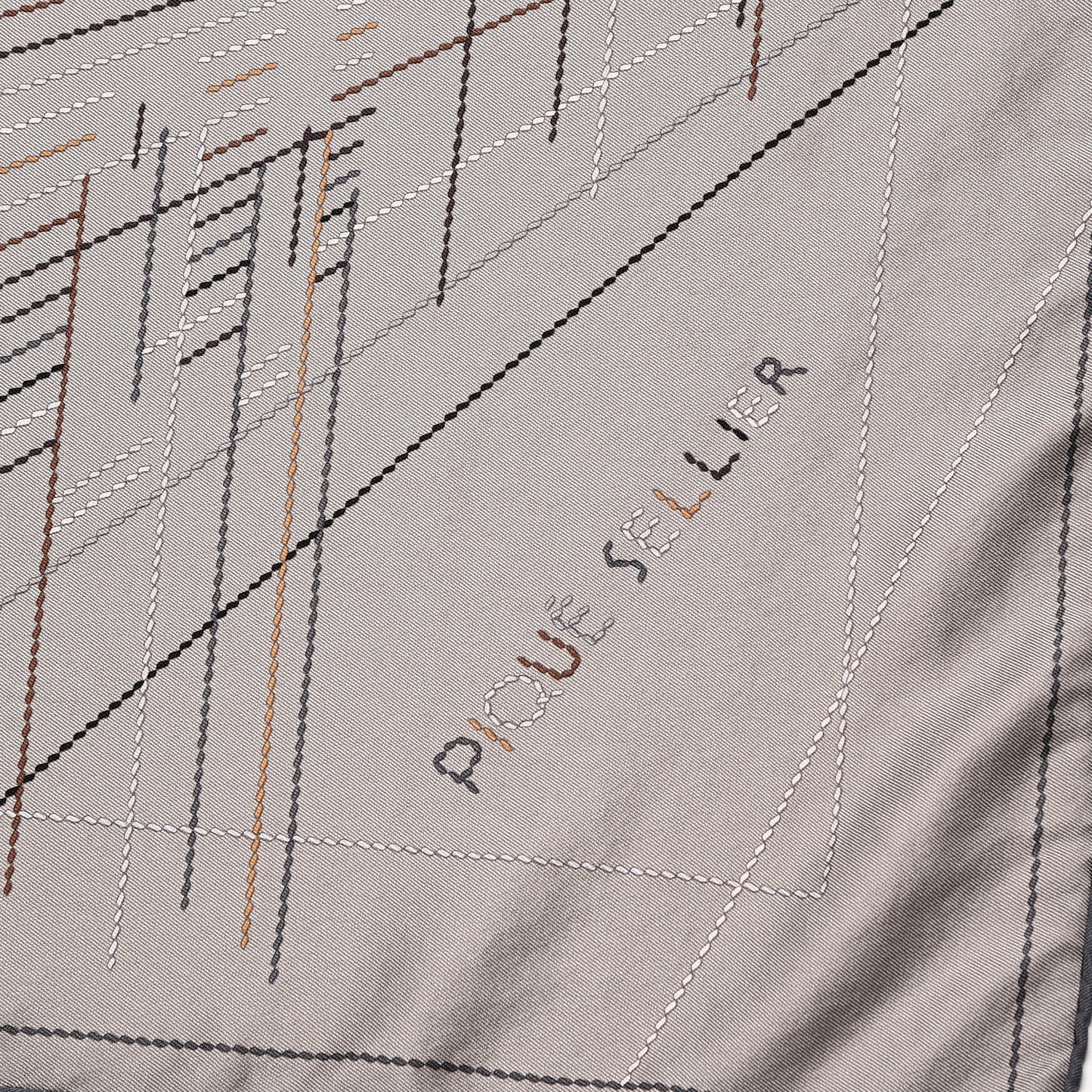 Silk Pique Sellier Scarf 70