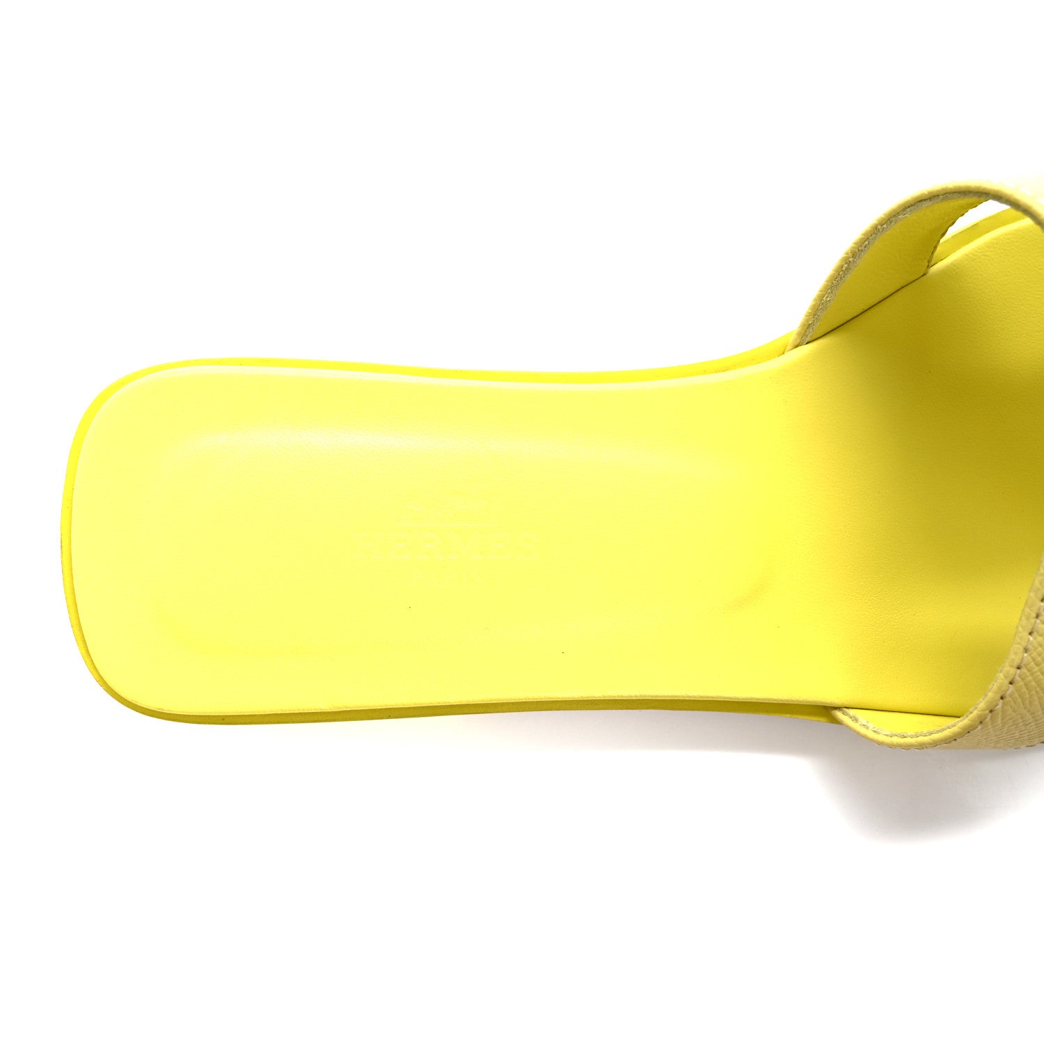 Hermes Epsom Oran Sandals 38.5 Jaune Pollen 7 of 14