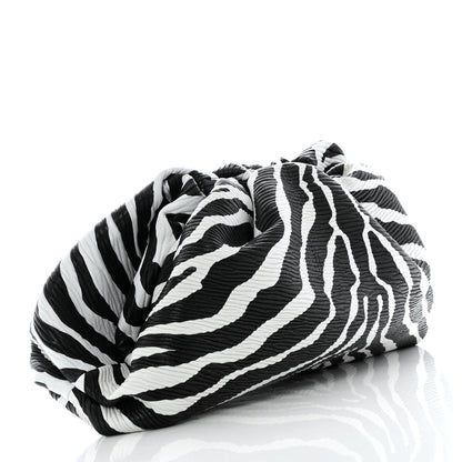 Bottega Veneta Nappa Zebra Print The Pouch Oversized Clutch White Black 3 of 8