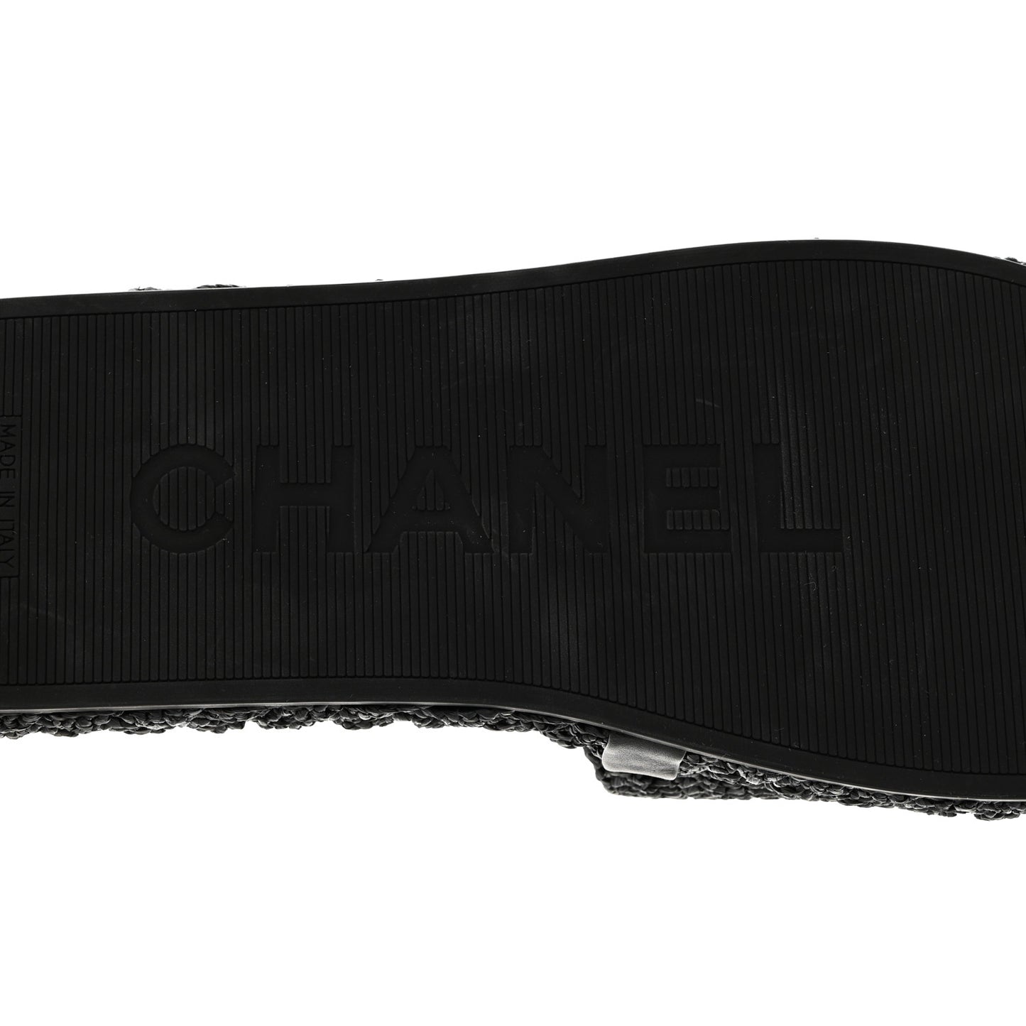 Raffia CC Espadrille Slip On Sandals 40 Black