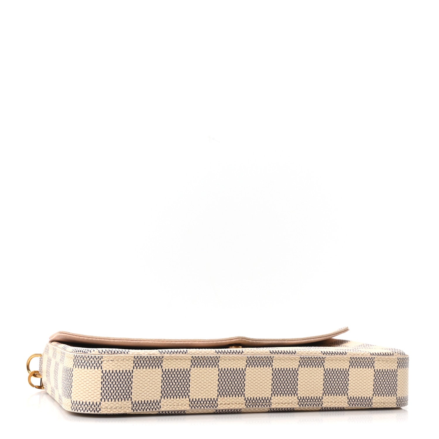 Louis Vuitton Damier Azur Pochette Felicie Chain Wallet Rose Ballerine 6 of 11