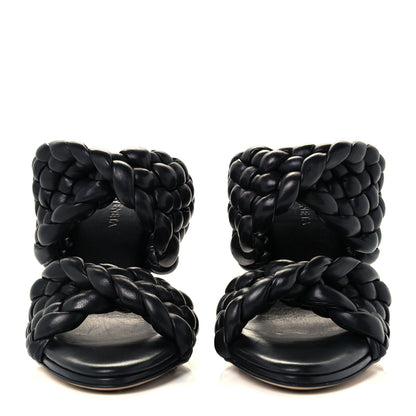 Bottega Veneta Nappa Twisted Padded Intrecciato Curve Slide Sandals 36 Black 3 of 10