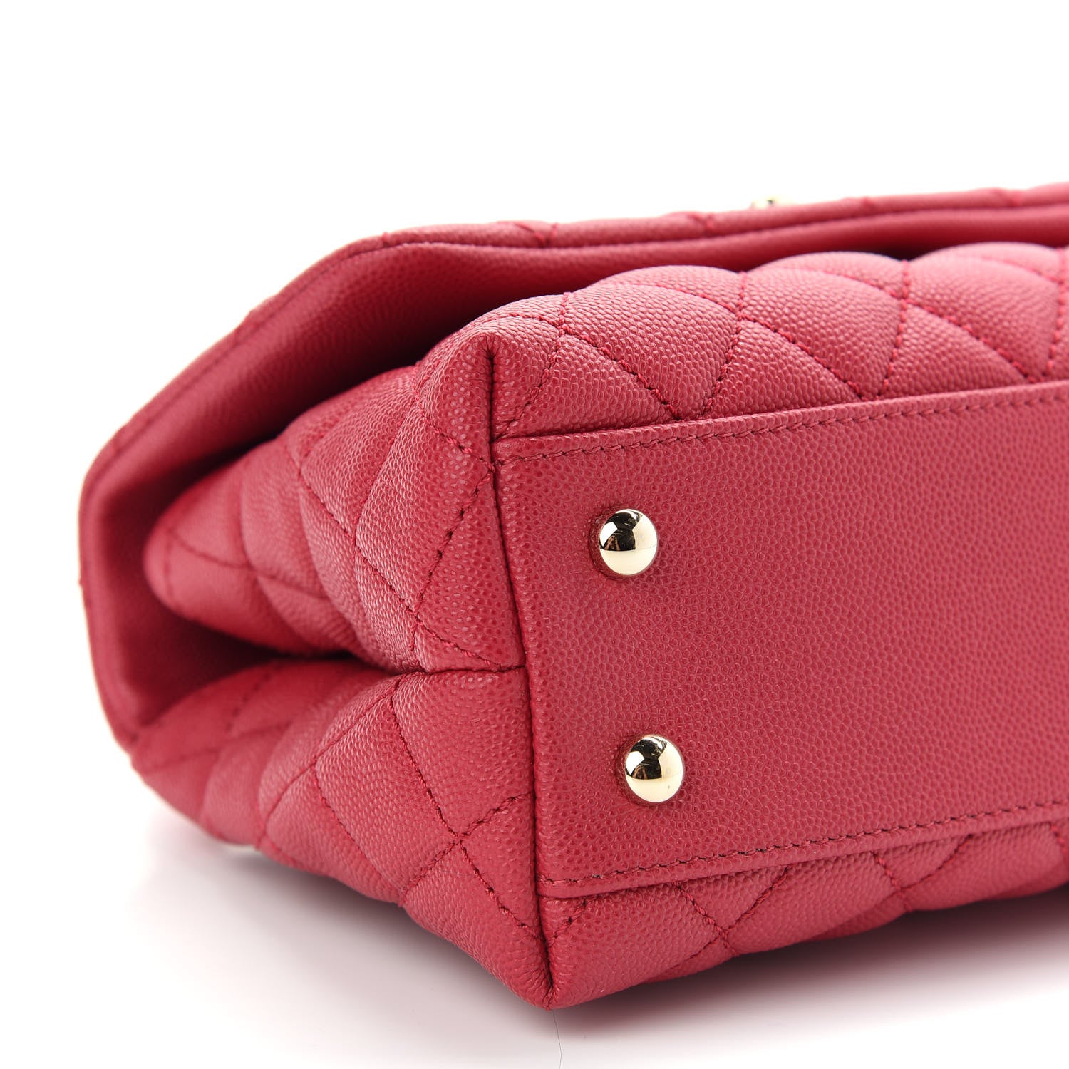 Chanel Caviar Quilted Mini Coco Handle Flap Fuchsia 8 of 10