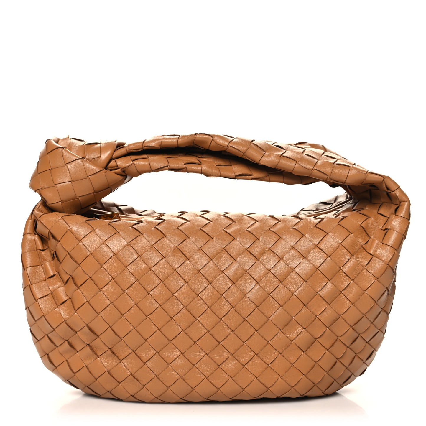 Nappa Intrecciato Teen Jodie Hobo Caramel