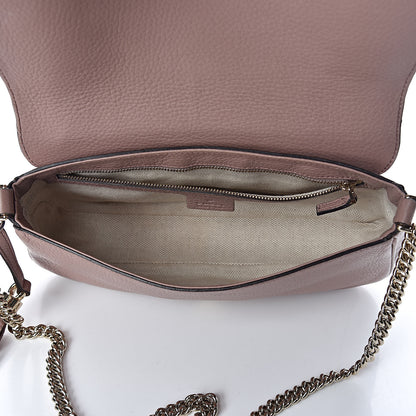 Gucci Pebbled Calfskin Medium Soho Flap Crossbody Pale Pink 5 of 10