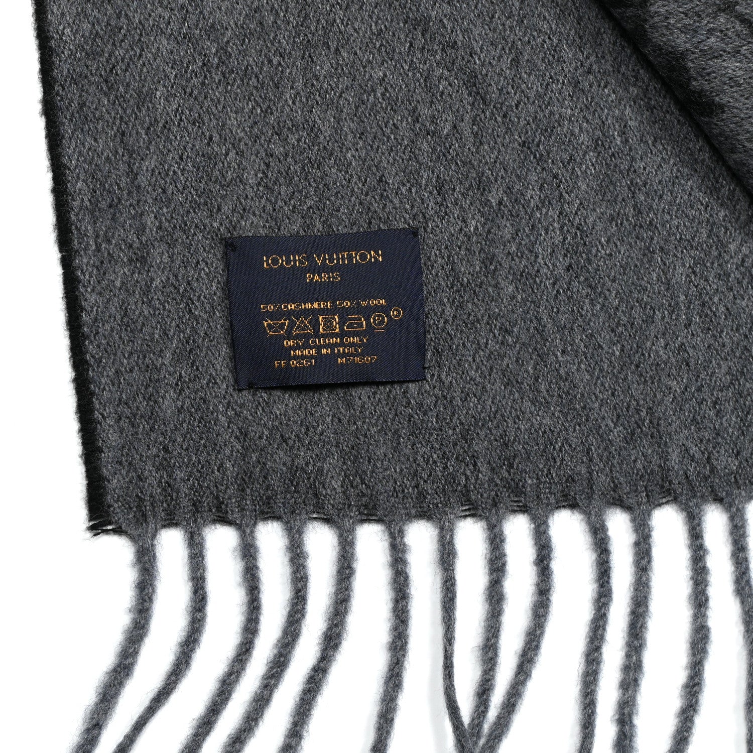 Louis Vuitton Cashmere Wool Monogram Gradient Scarf Black 4 of 4