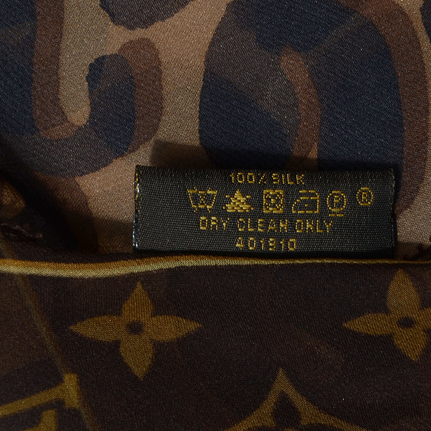 Silk Crepe Leopard Monogram Scarf