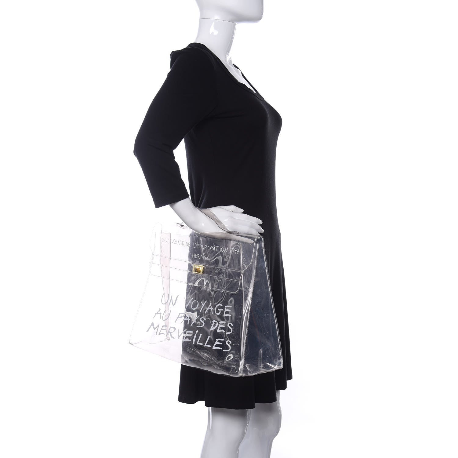 Hermes Vinyl Souvenir De L'Exposition Kelly Transparent 2 of 10