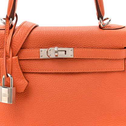 Hermes Togo Kelly Retourne 25 Orange 8 of 13